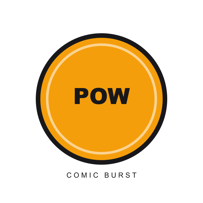 Comic Burst iron-on badge